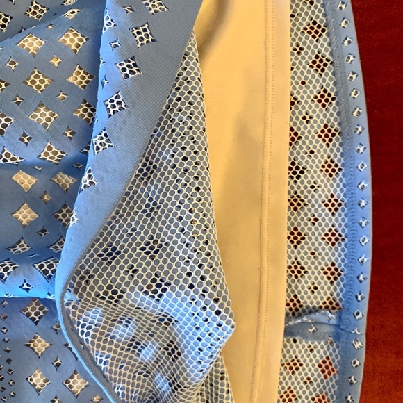 Eliza J Blue And White Peep Lace Dress POCKETS​ - Picture 4 of 5